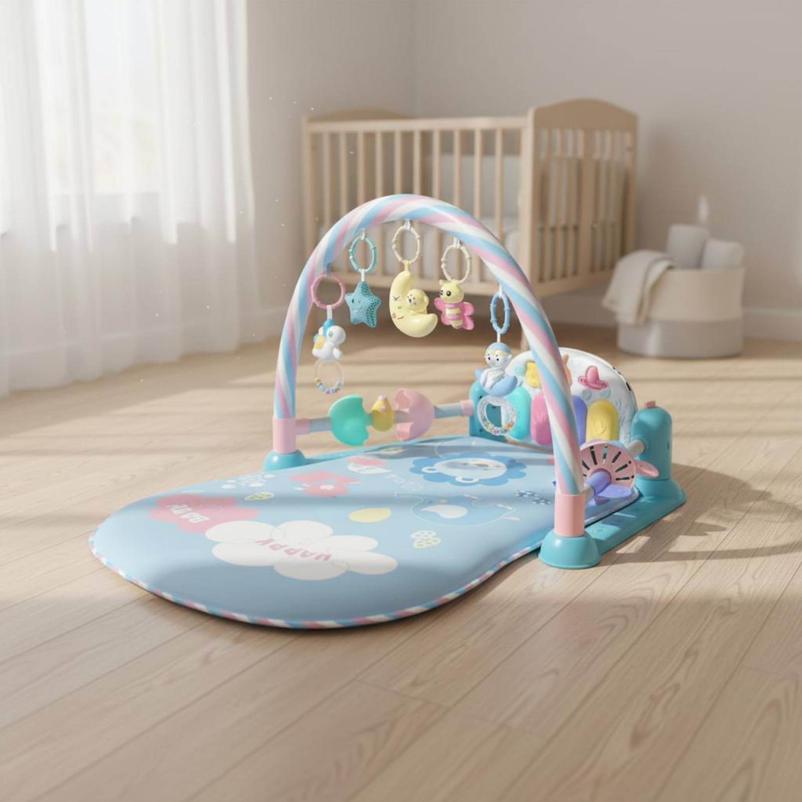 Baby Nursery Music - Piyano Müzikli Bebek Oyun Parkı, Katlanabilir