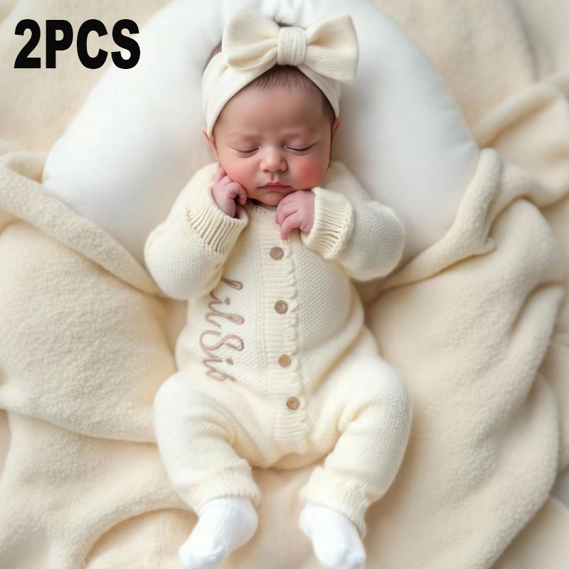 Baby Nursery Embroidery - Ylsteed 2 Adet Örme Yenidoğan Fotoğrafçılığı