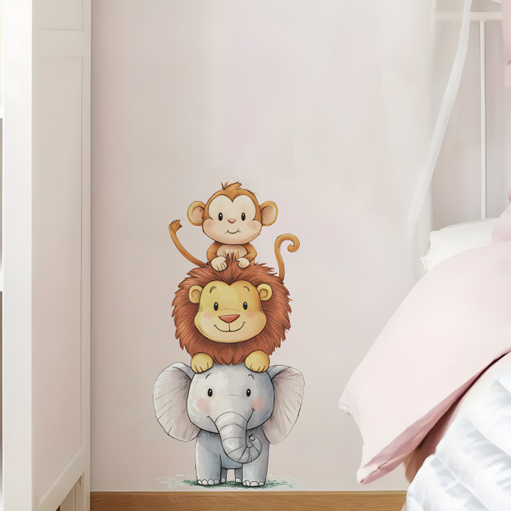Baby Nursery Vinyl Wall Stickers - Sevimli Orman Hayvanları Duvar Çıkartmaları Odalar