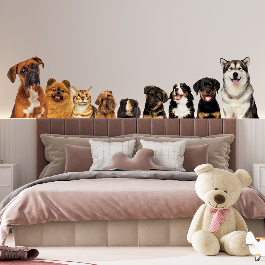 Baby Nursery Wall Mural - C30 #9 sevimli kediler ve köpekler