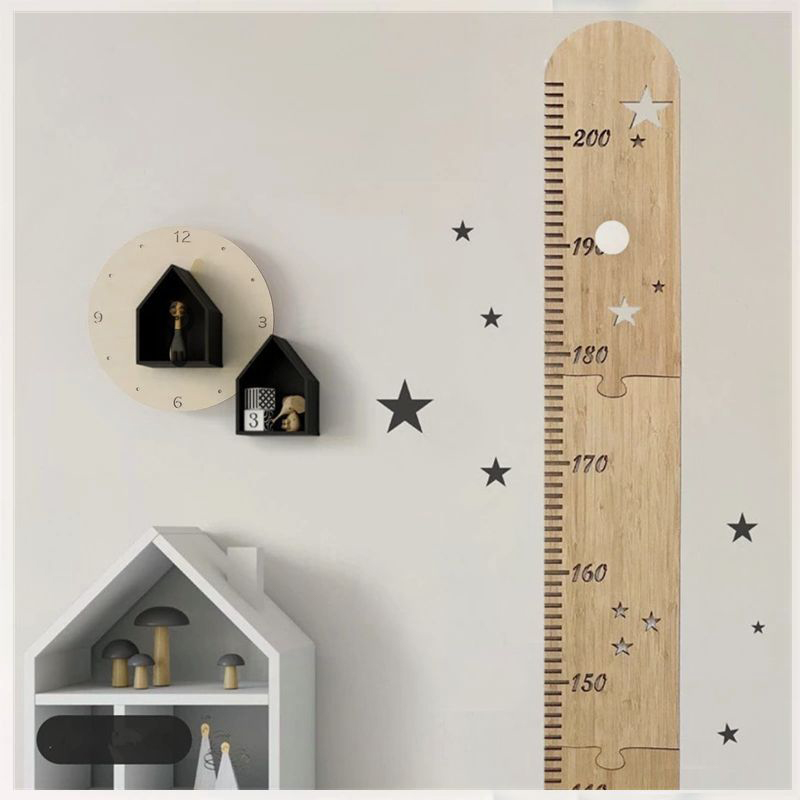 Wall Decal Nursery - 5 sayfa İskandinav Ahşap Çocuklar Boy
