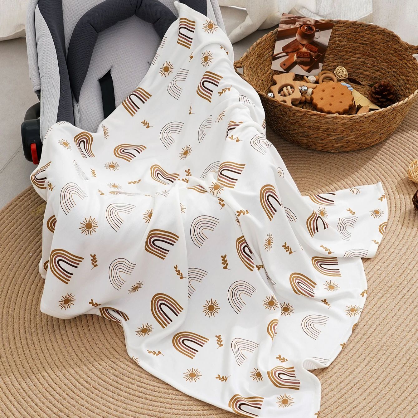 Baby Nursery Essentials - Elinfant Yenidoğan Bambu Kundak Battaniyeleri Bebek