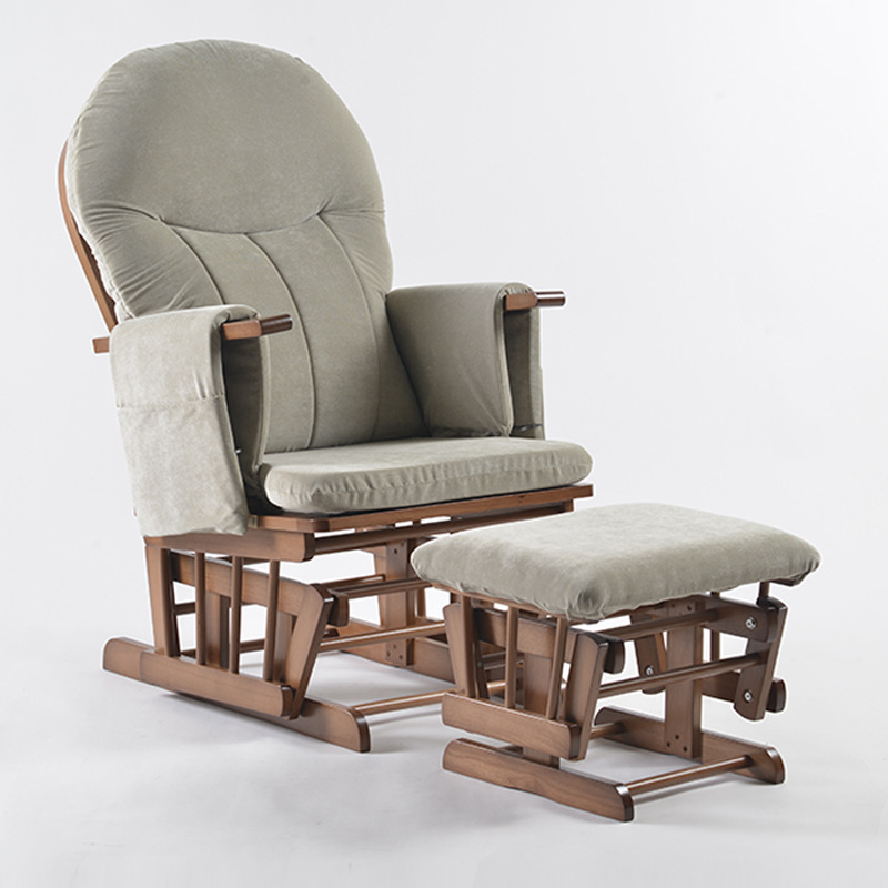 Baby Nursery Glider Chair - Modern Sallanan Ahşap Emzirme Koltuğu, Anne