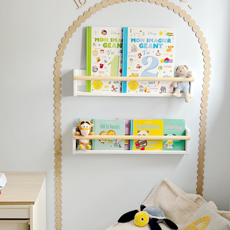 Wall Decal Nursery - Modern İşlenmemiş Ahşap Duvar Kemeri Dekoru