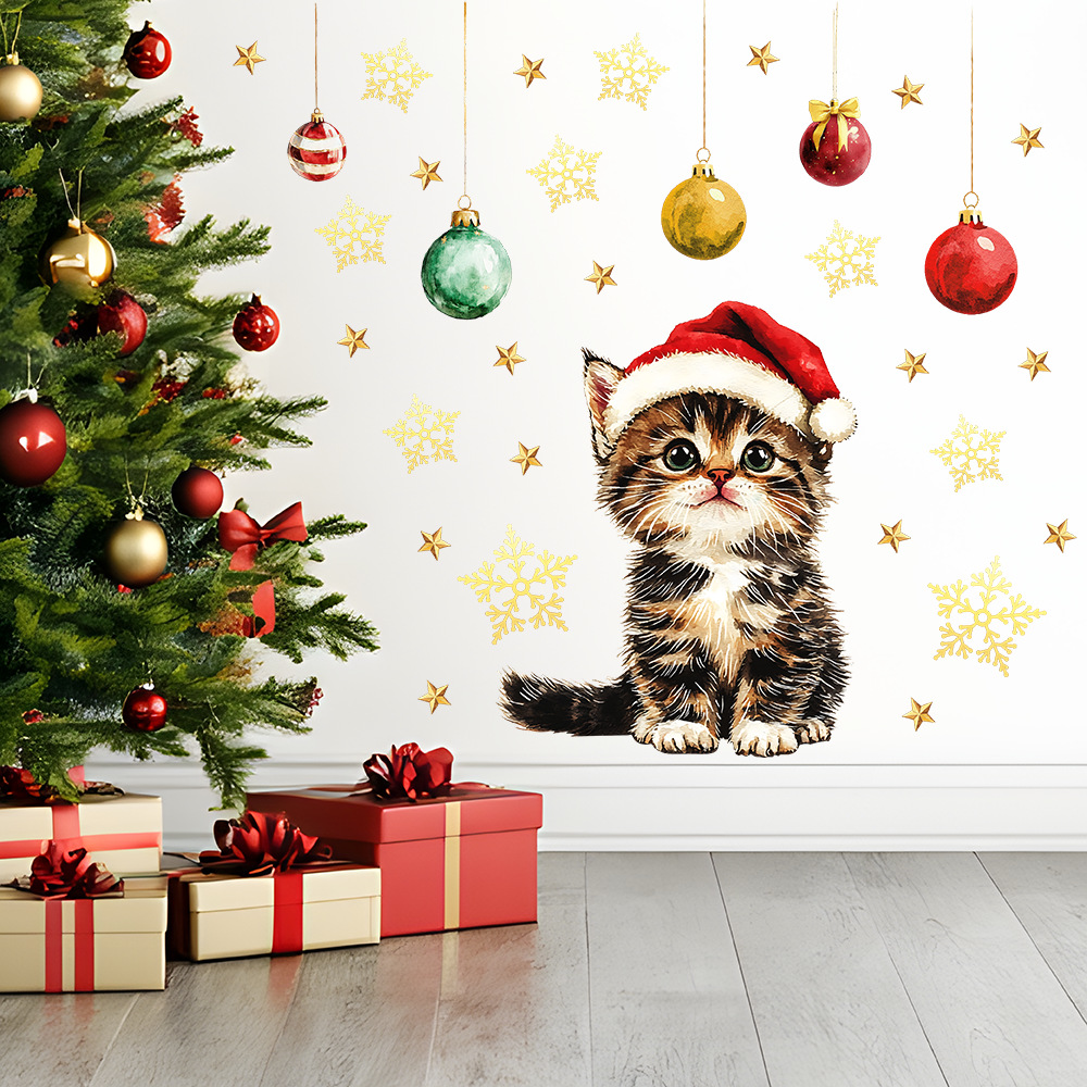 Baby Nursery Vinyl Wall Stickers - Sevimli Noel Evcil Duvar Çıkartmaları Çıkarılabilir