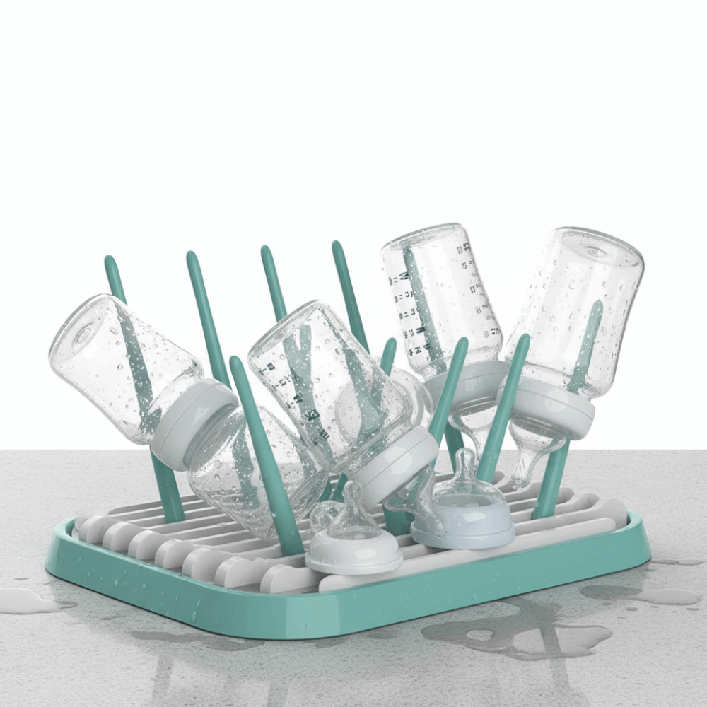 Baby Nursery Essentials - Katlanabilir Biberon Kurutma Rafı Sağlam Plastik