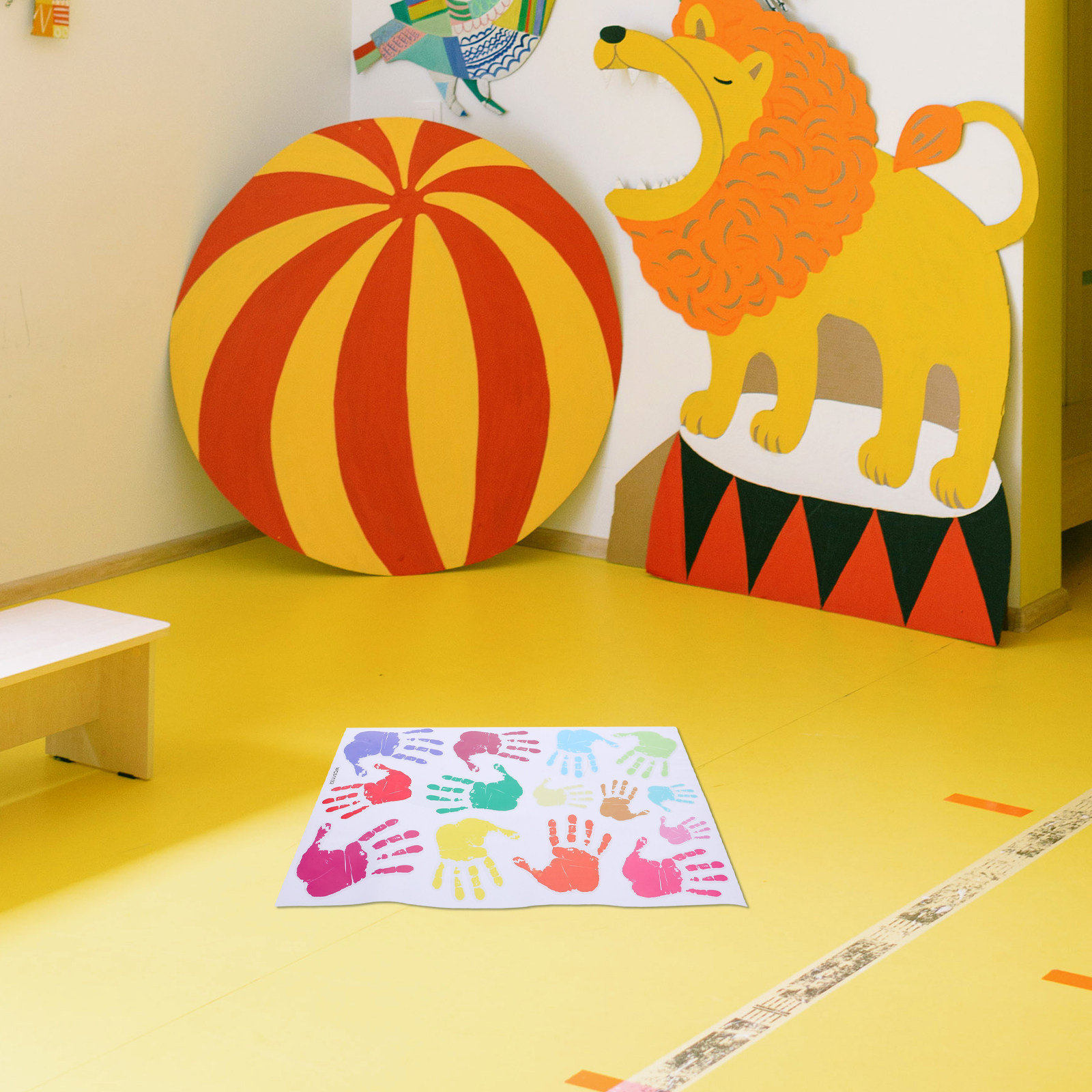 Wall Decal Nursery - Renkli H baskılı duvar çıkartmaları PVC
