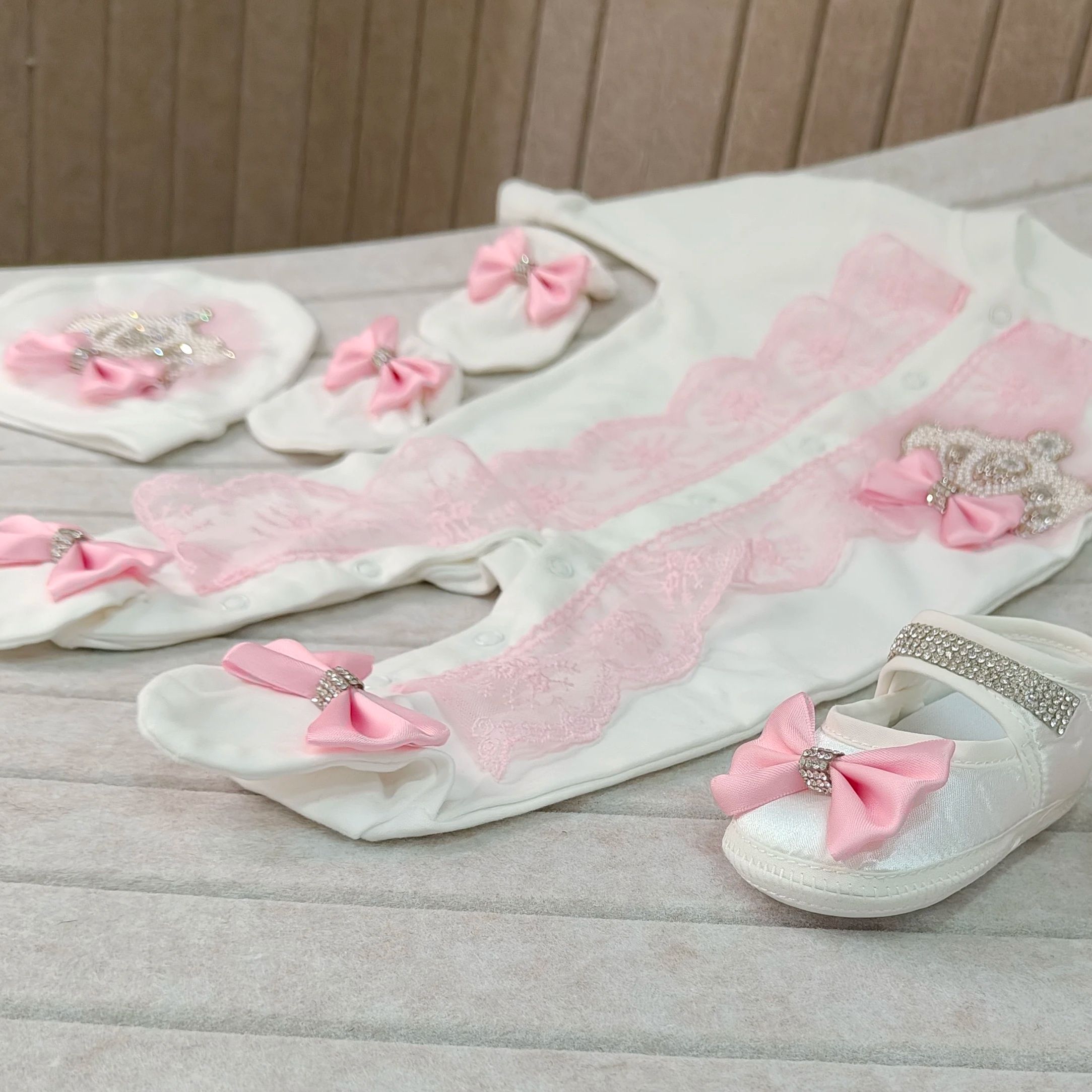 Baby Nursery Outfits - Hoşgeldiniz Ev Bebek Romper Eldivenler Kaput