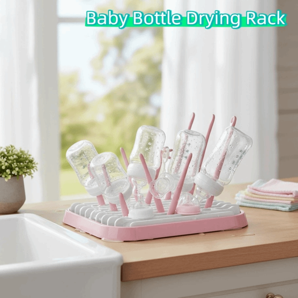 Baby Nursery Essentials - Katlanabilir Biberon Kurutma Rafı Sağlam Plastik