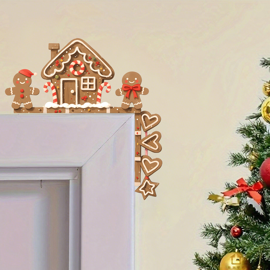 Wall Decal Nursery - Zencefilli kurabiye evi ve adam noel