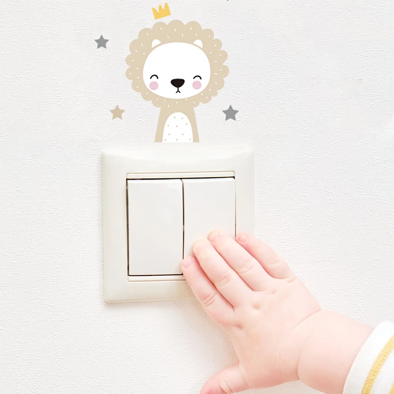 Wall Decal Nursery - 6 adet boho tarzı neşeli hayvan