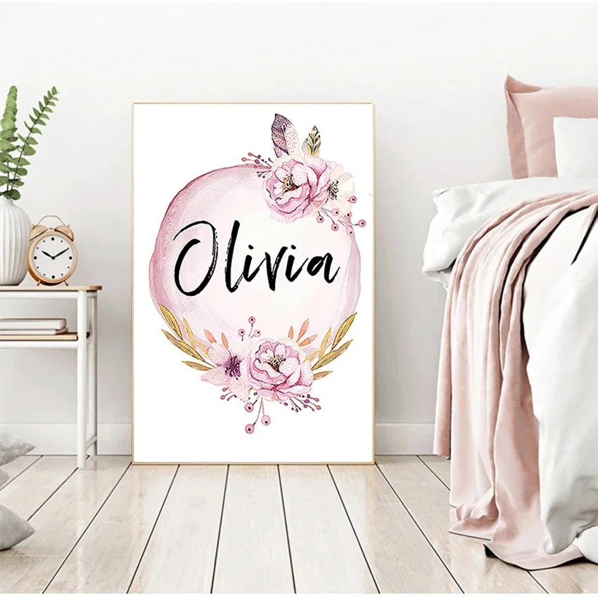 Baby Nursery Name Wall Art - Sanat Kreş Baskılar duvar tablosu Çocuk