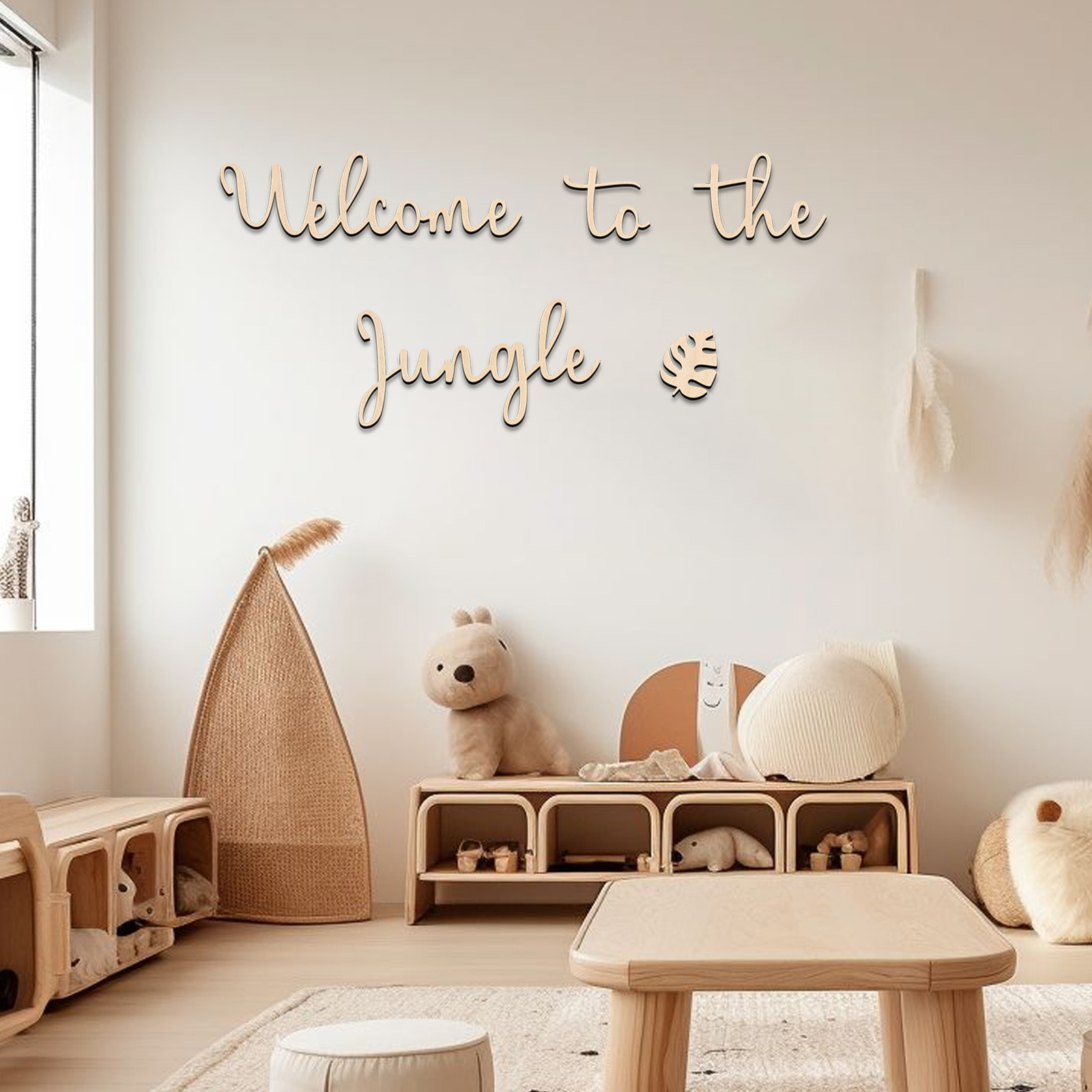Baby Nursery Letters - Orman Ahşap Tabelası'na Hoş Geldiniz -