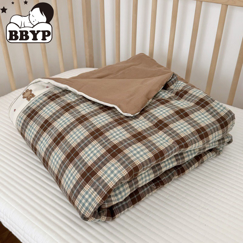 Baby Nursery Quilts - Çocuklar için Nefes Alabilen Izgara Keten