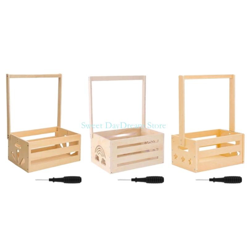 Baby Nursery Closet - Y88C Ahşap Bebek Duşları Hediye Sepet