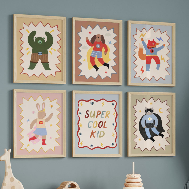 Baby Nursery Images - Komik Karikatür Süper Havalı Çocuk Odası