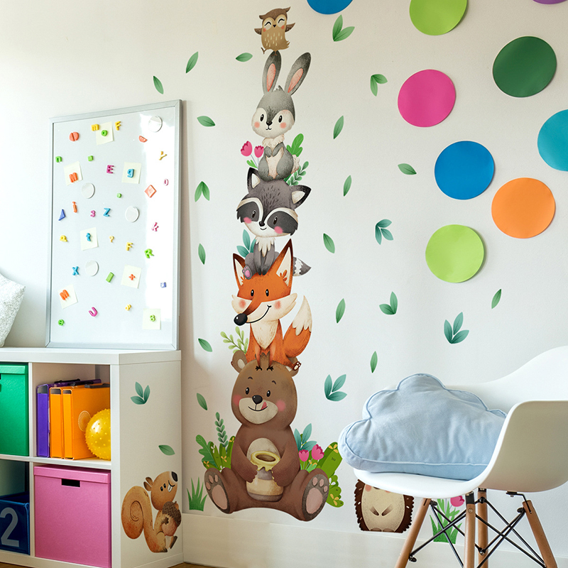 Karikatür hayvanlar istifleme  - Baby Nursery Vinyl Wall Stickers incelemesi ve fiyatı