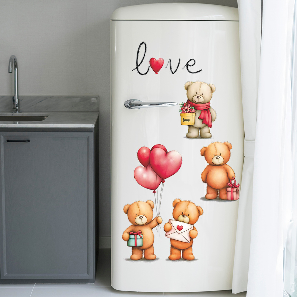 Romantik Karikatür Ayı Balon D - Baby Nursery Vinyl Wall Stickers incelemesi ve fiyatı