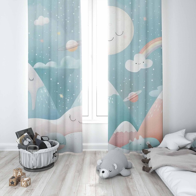 Dağ Gökkuşağı Bebek Kreş Perde - Baby Nursery Youtube incelemesi ve fiyatı