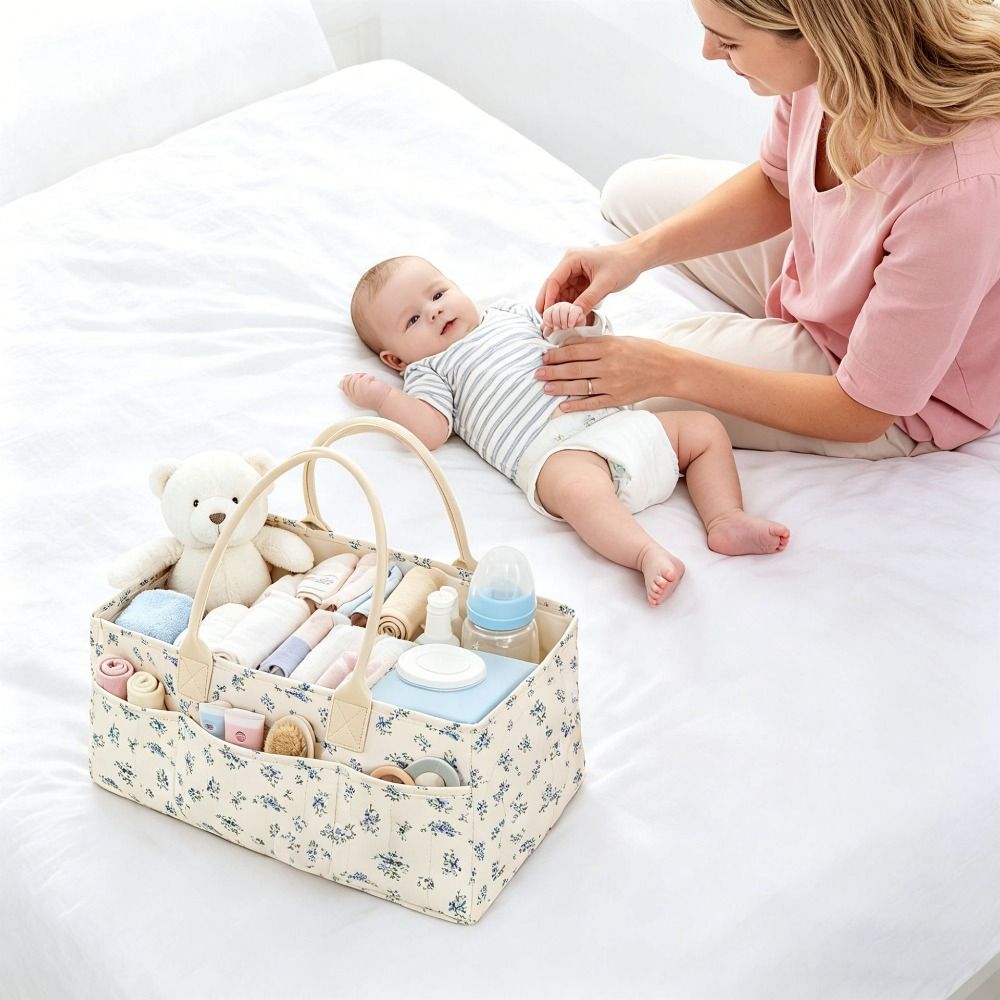 Çiçek Desenli Bebek Bezi Düzen - Baby Nursery Essentials incelemesi ve fiyatı