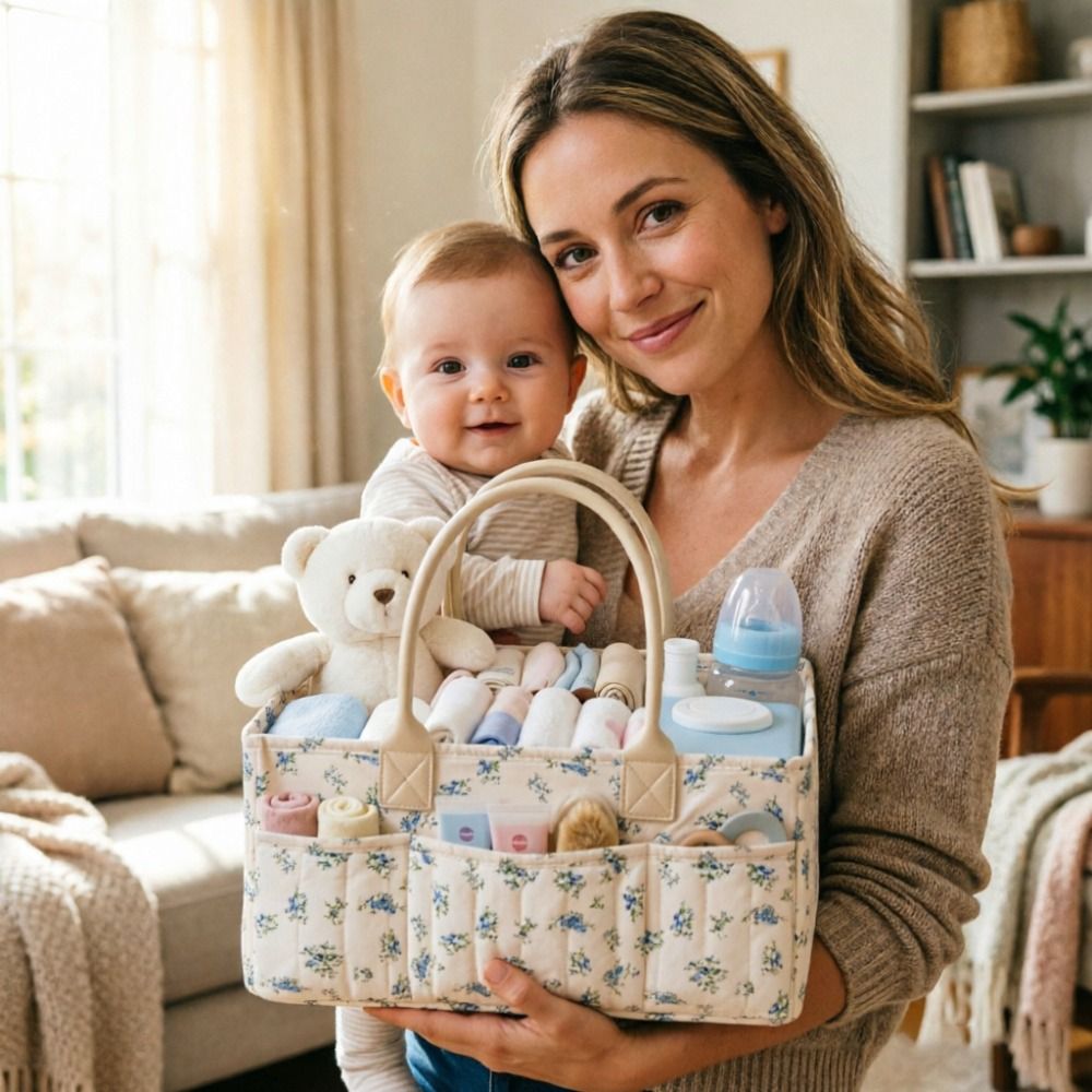 Çiçek Desenli Bebek Bezi Düzen - Baby Nursery Essentials incelemesi ve fiyatı