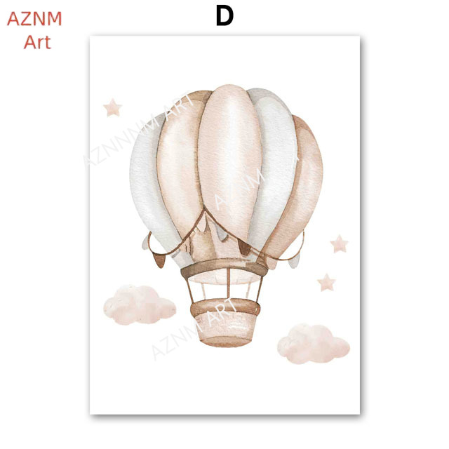 Fil Balon Gökkuşağı Ay Yıldız  - Baby Nursery Wall Art incelemesi ve fiyatı