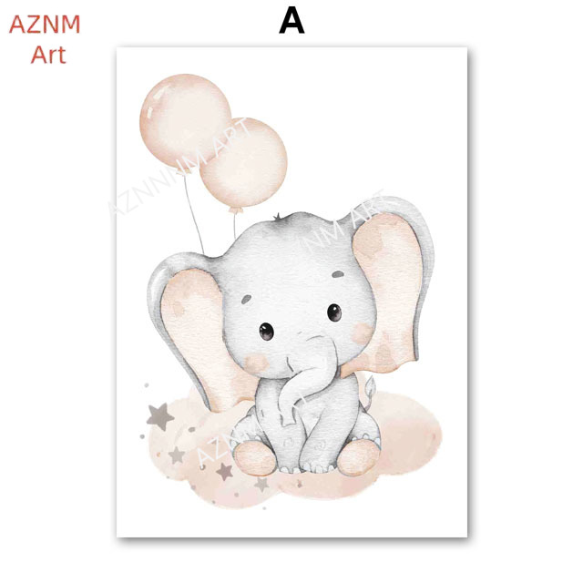 Fil Balon Gökkuşağı Ay Yıldız  - Baby Nursery Wall Art incelemesi ve fiyatı