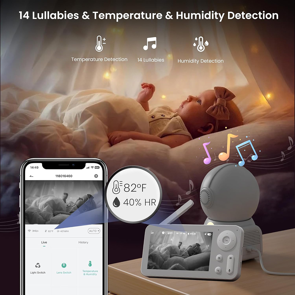 2 Kameralı ve Sesli 2K Bebek M - Baby Nursery Music incelemesi ve fiyatı