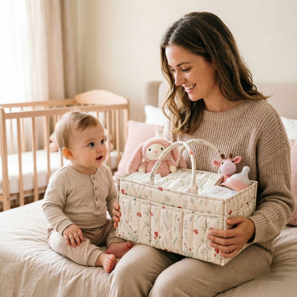 Çiçek Desenli Bebek Bezi Düzen - Baby Nursery Essentials incelemesi ve fiyatı