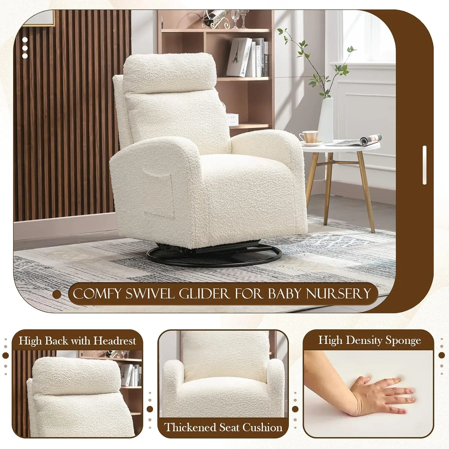 Modern Döner Sallanan Sandalye - Baby Nursery Glider Chair incelemesi ve fiyatı