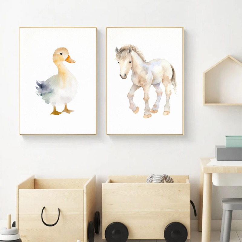 Suluboya çiftlik hayvanlar beb - Baby Nursery Images incelemesi ve fiyatı