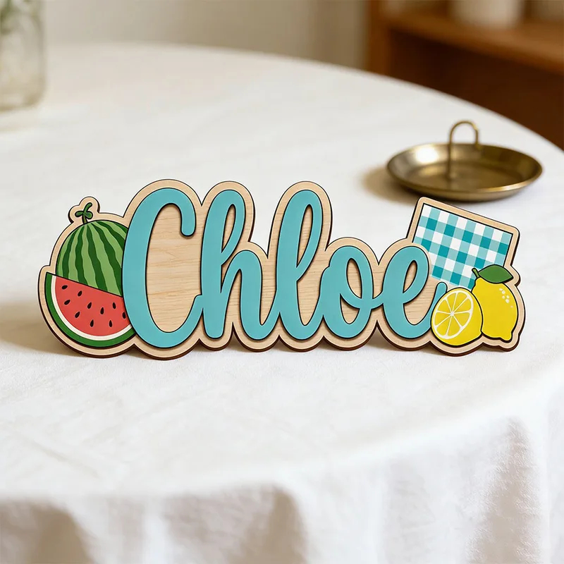 Karpuz Limon Piknik Temalı Öze - Baby Nursery Name Wall Art incelemesi ve fiyatı