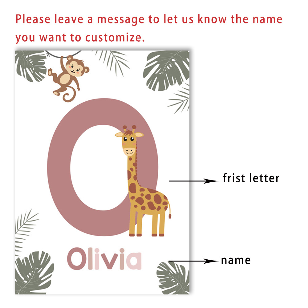 Iskandinav Orman Hayvan Poster - Baby Nursery Name Wall Art incelemesi ve fiyatı