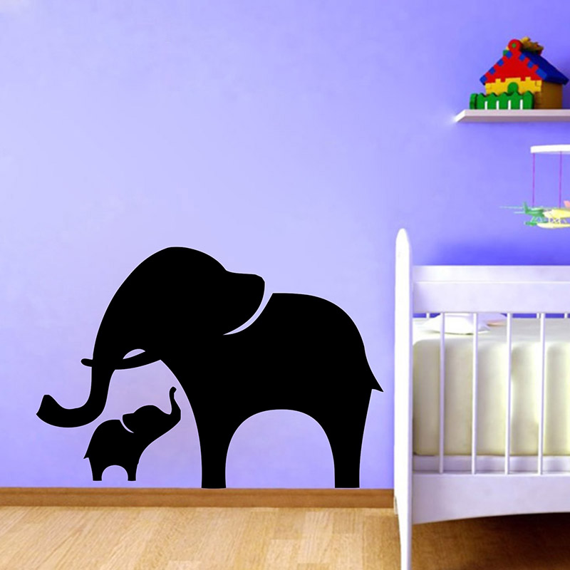 Anne ve Bebek Fil Duvar Çıkart - Baby Nursery Vinyl Wall Stickers incelemesi ve fiyatı