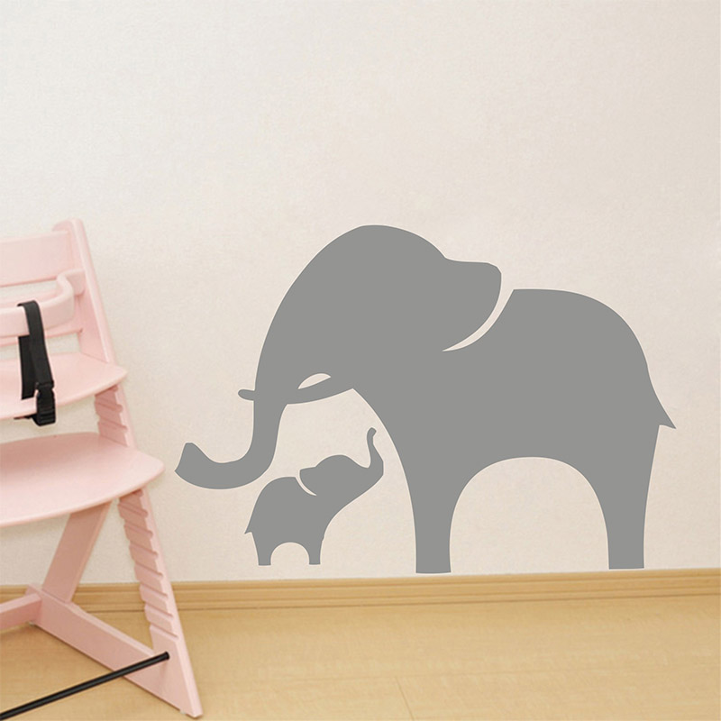 Anne ve Bebek Fil Duvar Çıkart - Baby Nursery Vinyl Wall Stickers incelemesi ve fiyatı