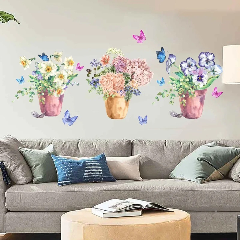 Pastel Ortanca Hercai Menekşe  - Wall Decal Nursery incelemesi ve fiyatı