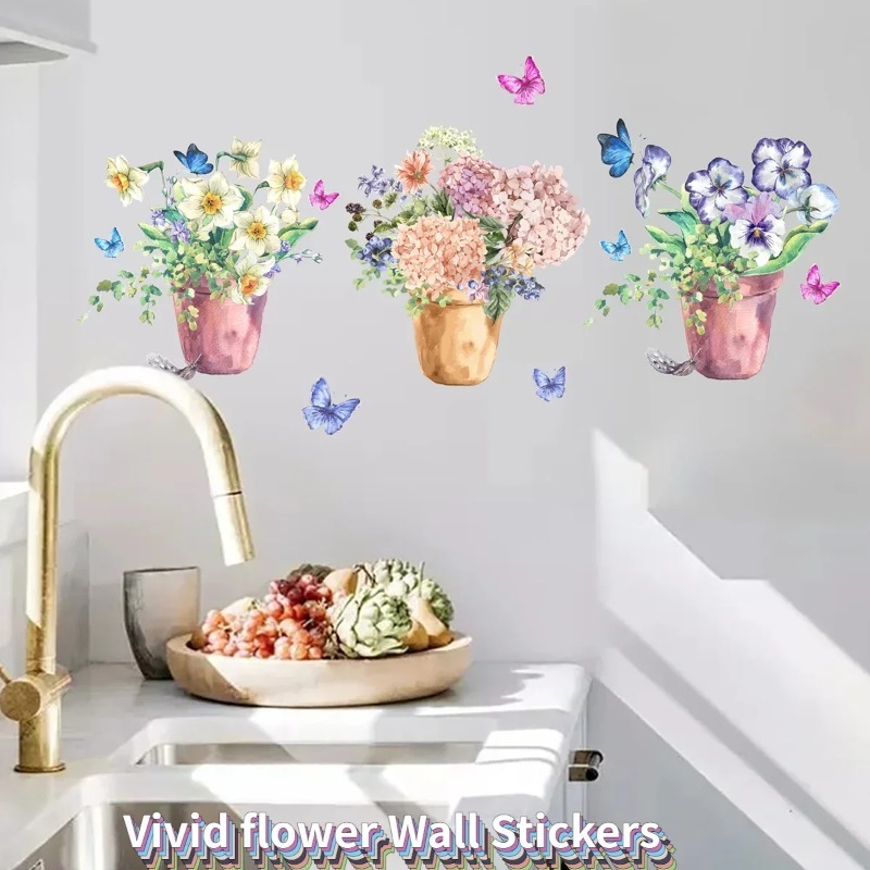 Pastel Ortanca Hercai Menekşe  - Wall Decal Nursery incelemesi ve fiyatı