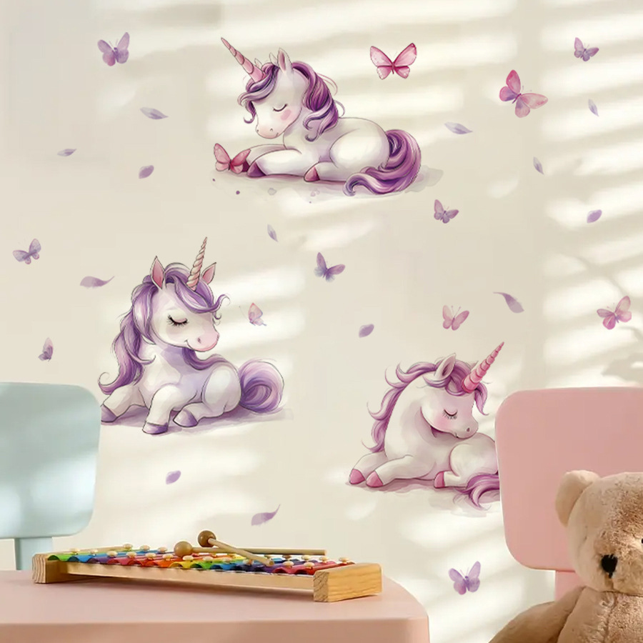 Karikatür Fantezi Unicorn Duva - Baby Nursery Vinyl Wall Stickers incelemesi ve fiyatı