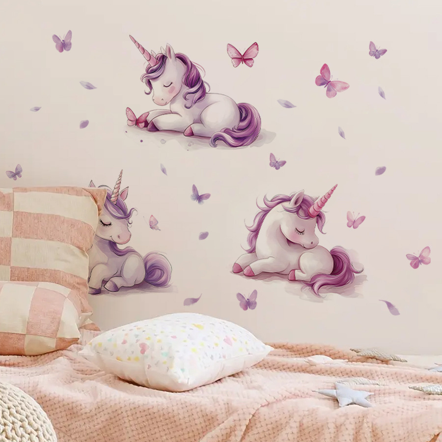 Karikatür Fantezi Unicorn Duva - Baby Nursery Vinyl Wall Stickers incelemesi ve fiyatı