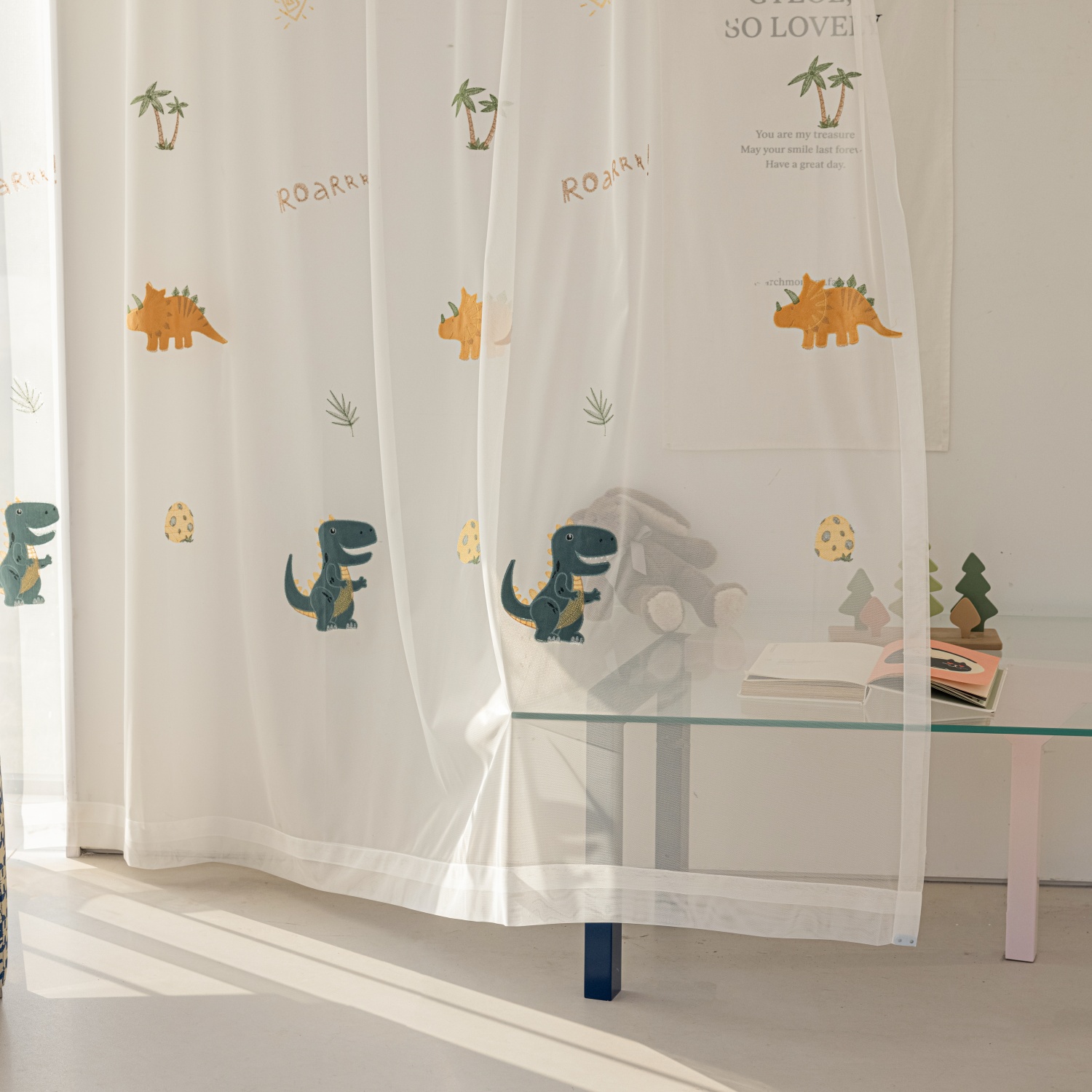 Mavi Karikatür Dinozor Çocukla - Baby Nursery Embroidery incelemesi ve fiyatı