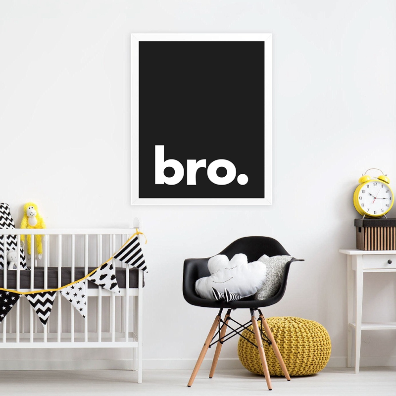 Bro. Baskı Minimalist tipograf - Baby Nursery Letters incelemesi ve fiyatı