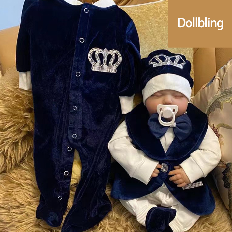 Kraliyet Mavi Kadife Bebek Rom - Baby Nursery Outfits incelemesi ve fiyatı