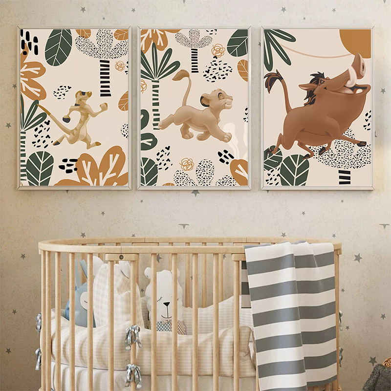Çocuk Aslan Kral Boho Posterle - Baby Nursery Images incelemesi ve fiyatı