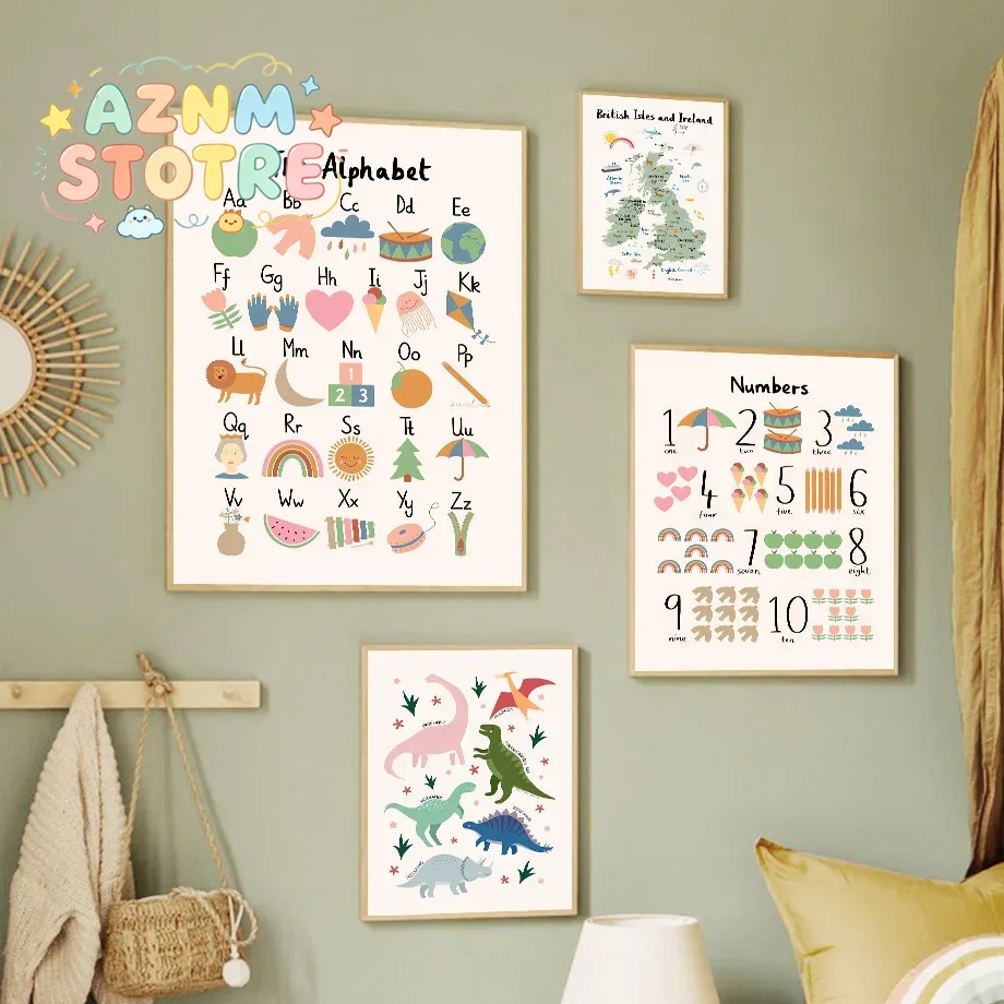 Hayvanlar Dünya Haritası Dinoz - Baby Nursery Images incelemesi ve fiyatı