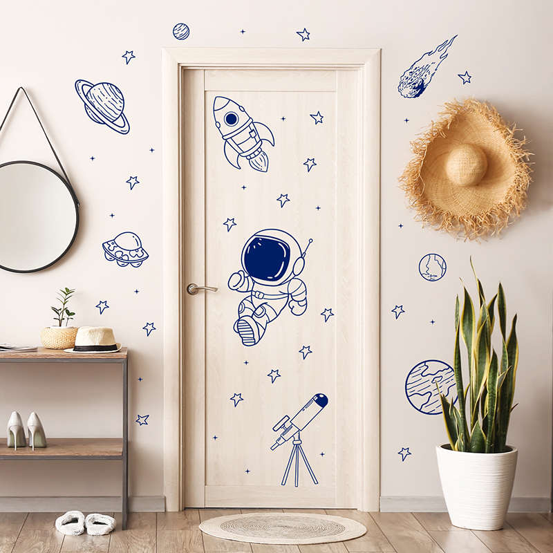 Karikatür Evren Astronot Gezeg - Baby Nursery Wall Mural incelemesi ve fiyatı