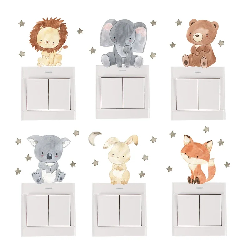 1/2/4/6 takım karikatür hayvan - Wall Decal Nursery incelemesi ve fiyatı