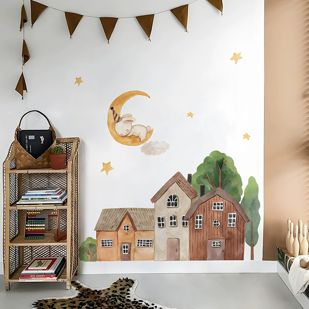 Kumaş karikatür orman eski şeh - Wall Decal Nursery incelemesi ve fiyatı