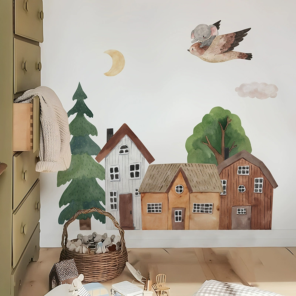 Kumaş karikatür orman eski şeh - Wall Decal Nursery incelemesi ve fiyatı