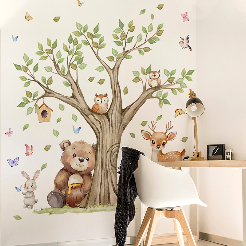 Çizgi Film Orman Hayvanları Pa - Baby Nursery Vinyl Wall Stickers incelemesi ve fiyatı