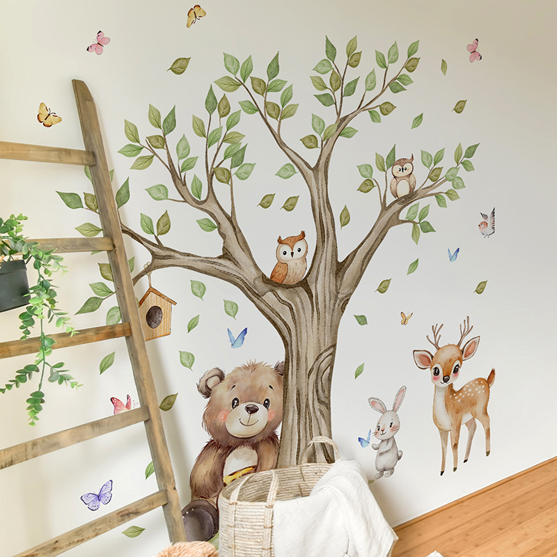 Çizgi Film Orman Hayvanları Pa - Baby Nursery Vinyl Wall Stickers incelemesi ve fiyatı